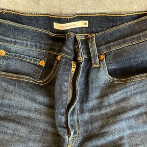 Levi’s high rise raw hem shorts